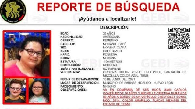 Familia estadounidense desaparecida