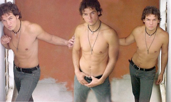 Aarón Beas, actor, en su juventud.