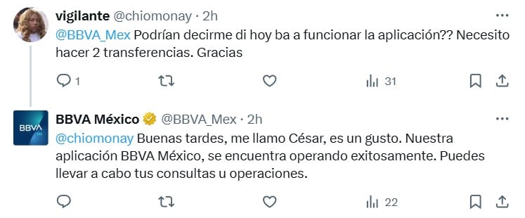Fallas en la app de BBVA