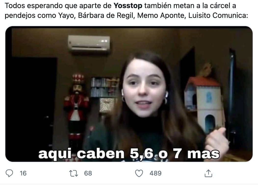 Meme sobre la deteneción de YosStop