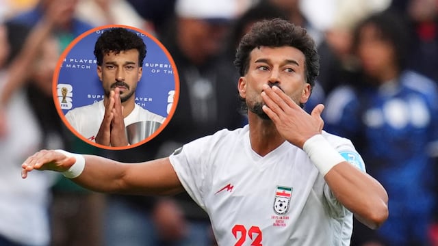 Ramin Rezaeian no celebró el haber recibido el trofeo MVP tras el partido Irán vs Egipto