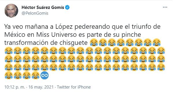 Héctor Suárez Gomís señala que AMLO se adjudicará triunfo de Miss Universo