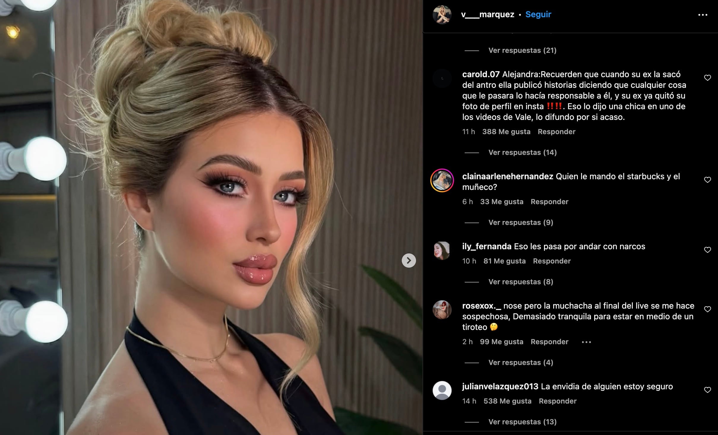 Fans de Valeria Márquez en Instagram