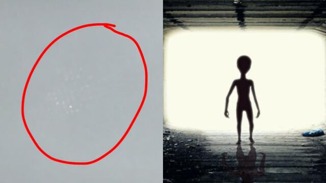Flotilla de OVNIs en TikTok / Silueta de alien