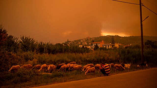 Villa de Evia en la isla de Eubea, Grecia