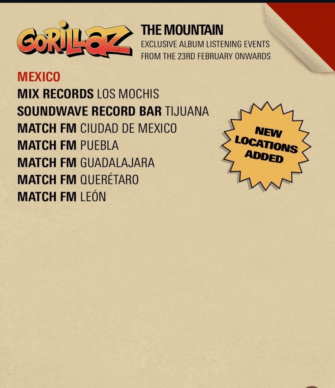 Gorillaz revela sedes en México para listening parties de The Mountain