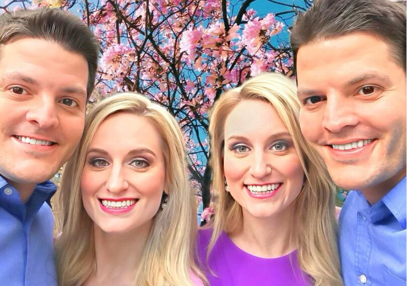 Briana, Josh, Brittany Deane y Jeremy Salyers, parejas de gemelos