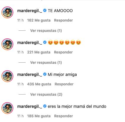 Mar de Regil comenta publicación de Bárbara de Regil.
