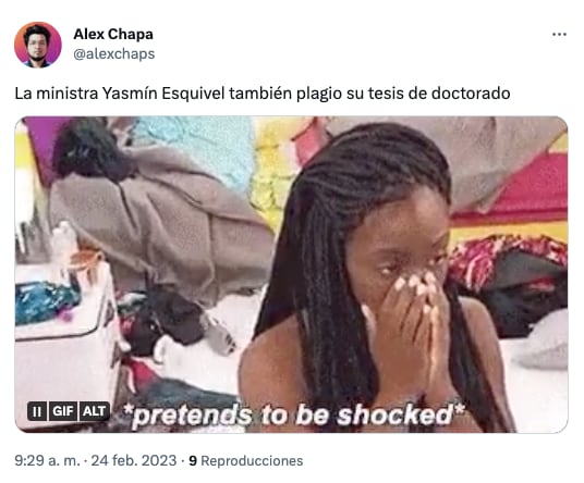 Memes a Yasmín Esquivel por plagio de tesis de Doctorado