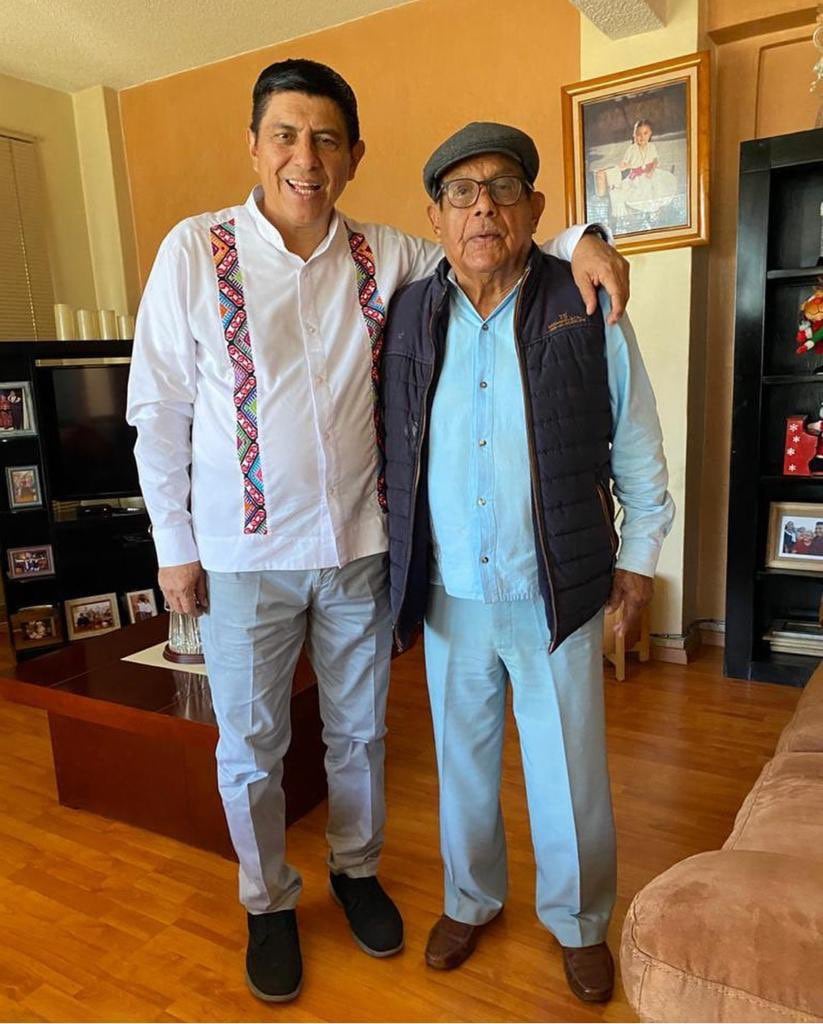 Salomon Jara Cruz y su padre Moisés Jara Bolaños