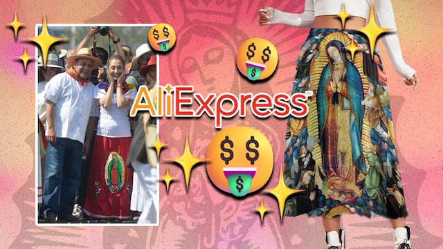 Faldas con la Virgen de Guadalupe en AliExpress