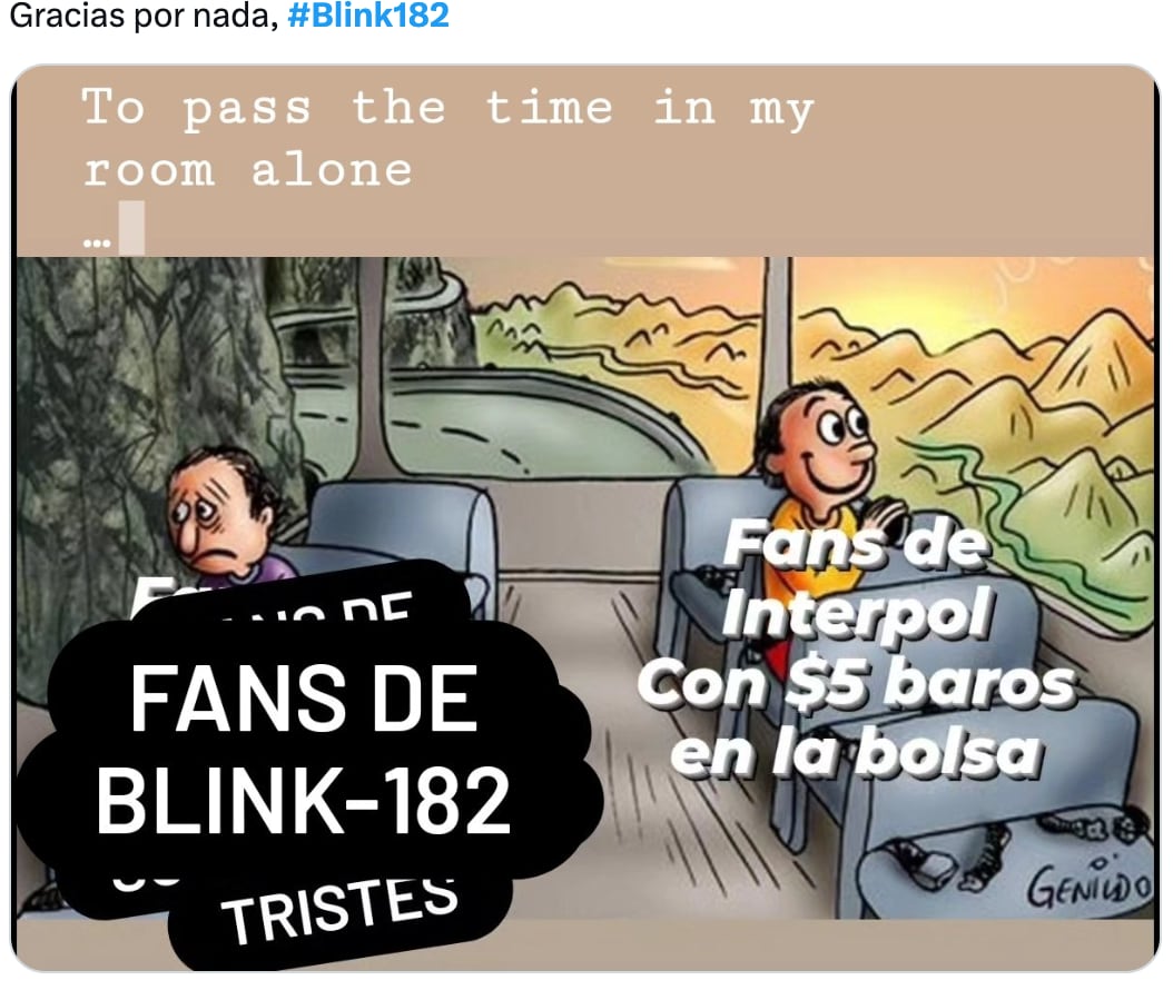 Memes de la cancelación de los conciertos de Blink 182