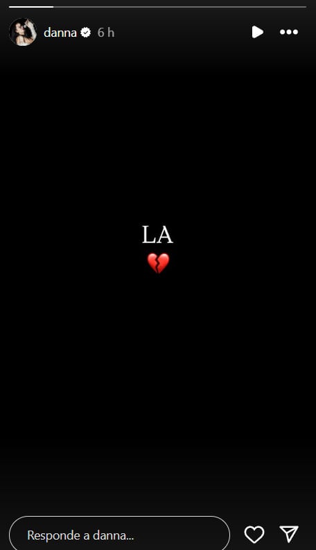 Danna Paola expresa su dolor por los incendios en Los Ángeles