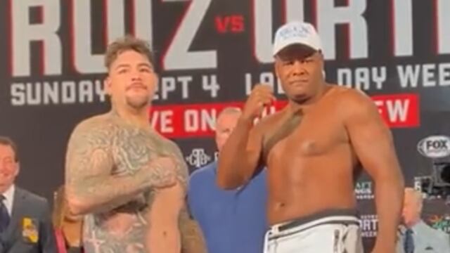 Andy Ruiz y Luis Ortiz en la ceremonia de pesaje