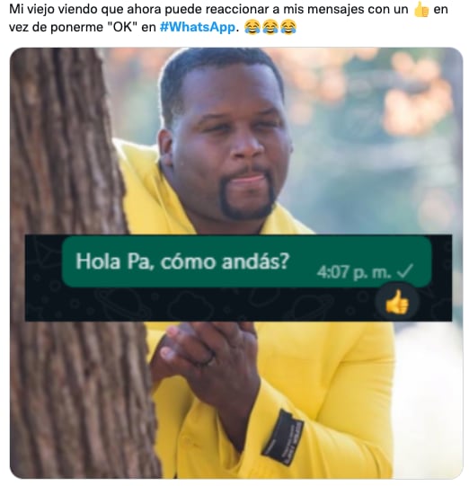 Memes sobre reacciones de WhatsApp