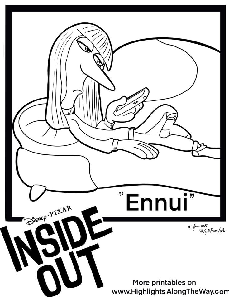 Dibujos de Ennui de Intensamente 2 para colorear