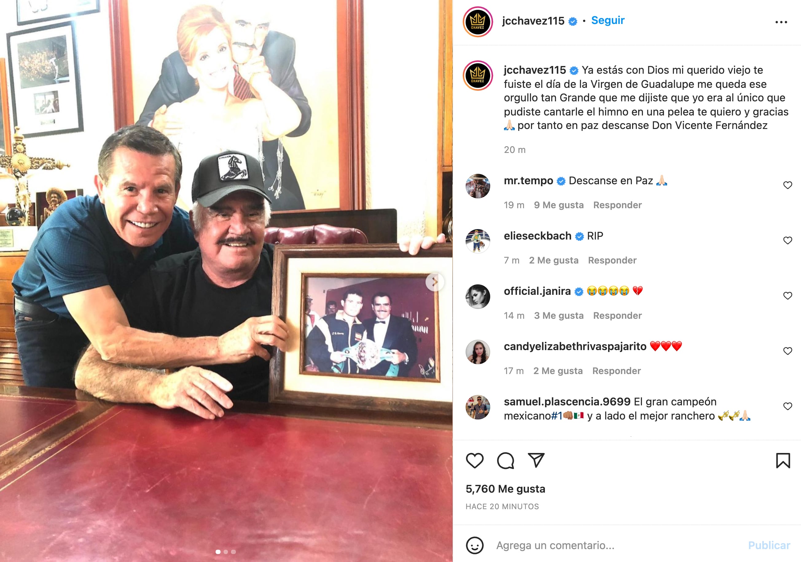 Julio César Chávez y Vicente Fernández