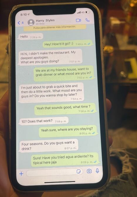 Conversación de las fans con Harry Styles