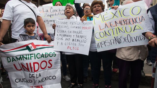A dos años del sismo del 19S, damnificados en la CDMX se manifestaron