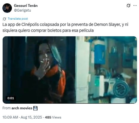 Memes enojado con Cinépolis por Demon Slayer: El Castillo del Infinito