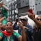 Ni la lluvia pudo detener la fiesta por el triunfo de México