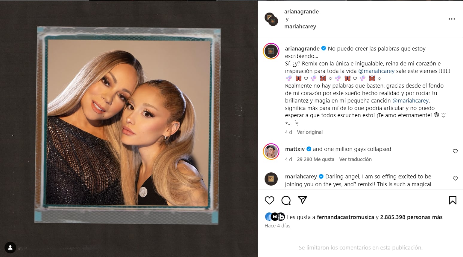 Ariana Grande y Mariah Carey