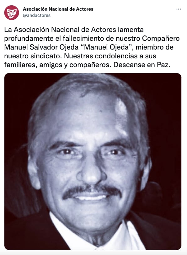 ANDA confirma muerte de Manuel Ojeda