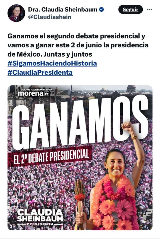 Claudia Sheinbaum con 6 dedos