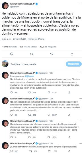 Gibran Ramírez se lanza contra Morena por marcha de AMLO