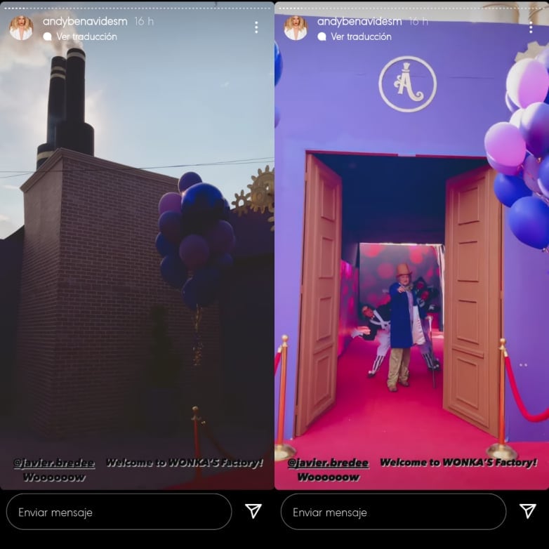 Fiesta de Andy Benavides con temática Willy Wonka.