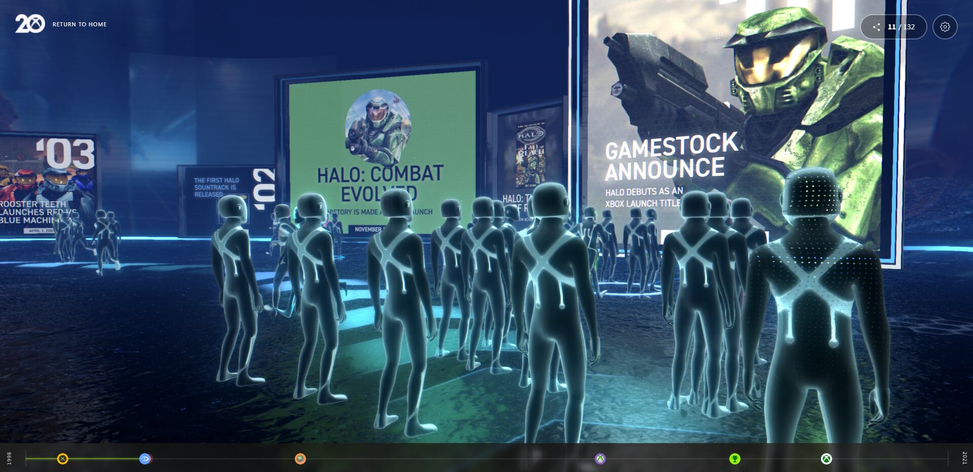 Sala de Halo del museo virtual de Xbox