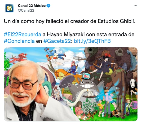 Canal 22 Hayao Miyazaki