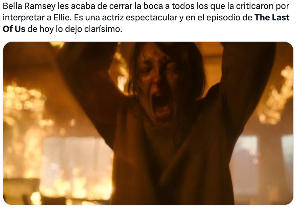 Memes lloran con Bella Ramsey el capítulo de The Last of Us
