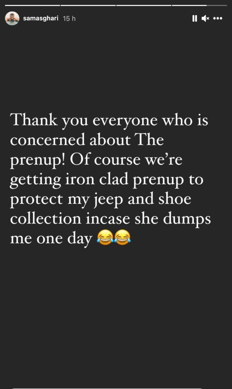 Sam Asghari, acuerdo prenupcial