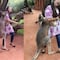 El video de TikTok de un canguro saltando con una mujer que ha desconcertado a los que lo han visto
