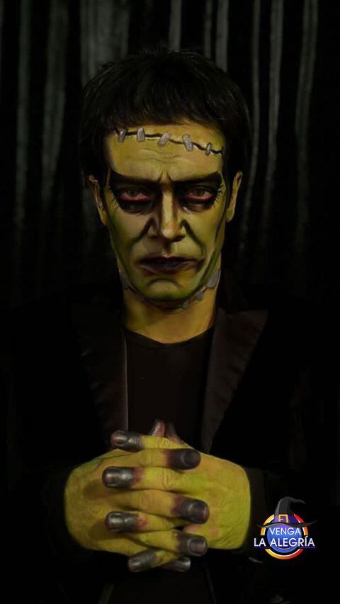 Roger González, conductor de Venga La Alegría disfrazado como ‘Frankenstein’.