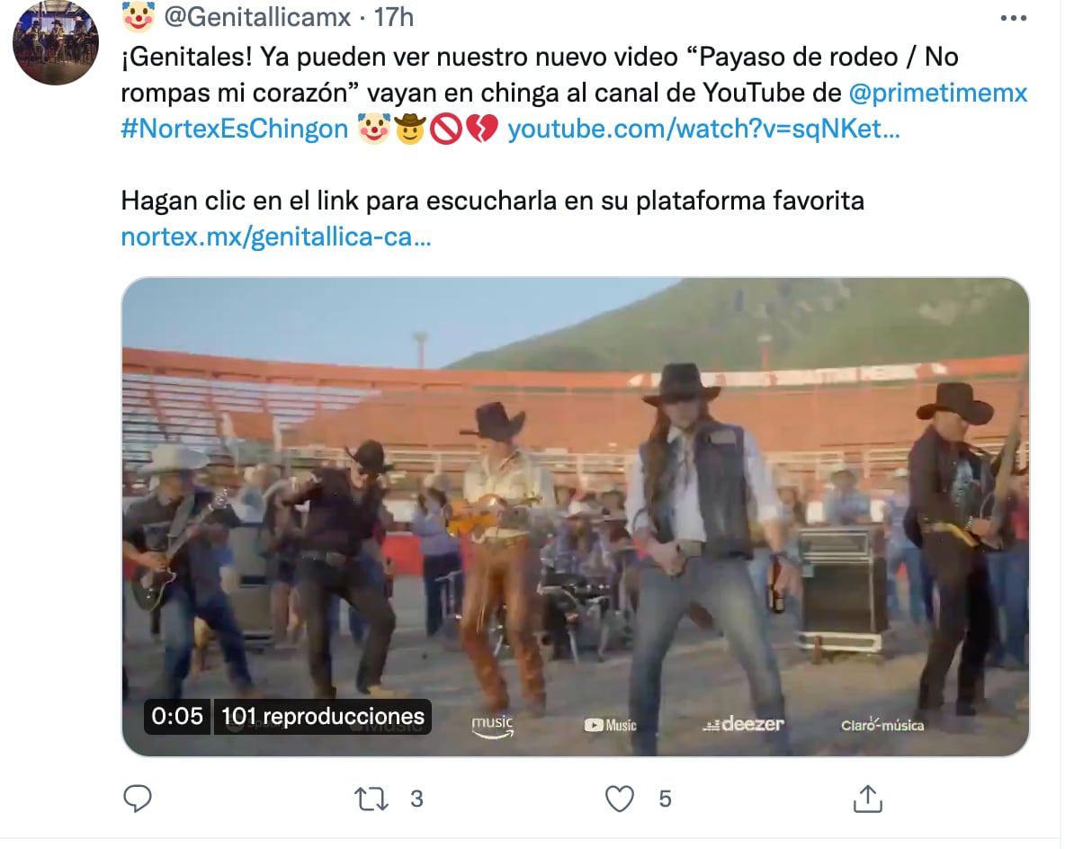 Genitallica anuncia su versión de 'Payaso de Rodeo' y 'No rompas más' al lado de Caballo Dorado