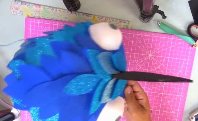 Disfraz de guacamaya azul para primavera