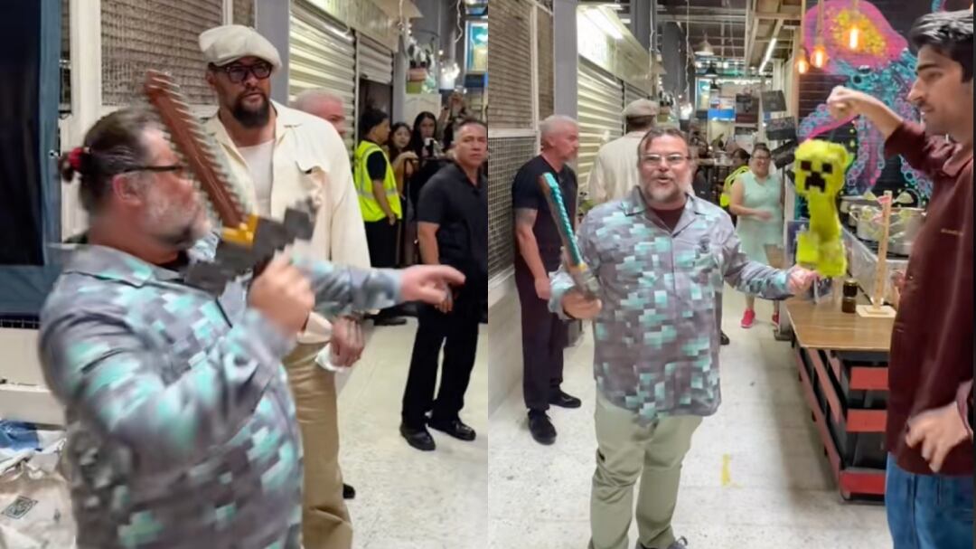 Jezzini, Jack Black y Jason Momoa pegándole a una piñata es el video que nunca creíste ver