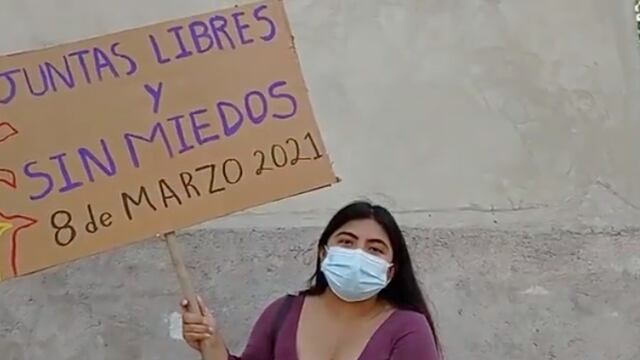 Astrid durante marcha