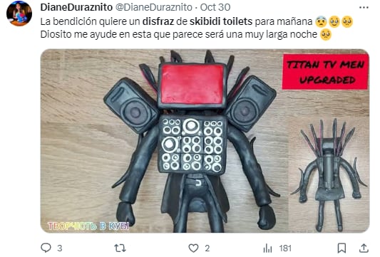 Memes por el Skibidi toilet disfraz