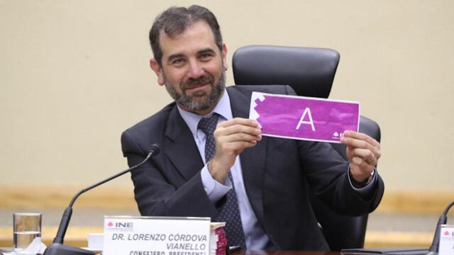 Lorenzo Córdova. Sorteo en el INE para elegir a funcionarios.