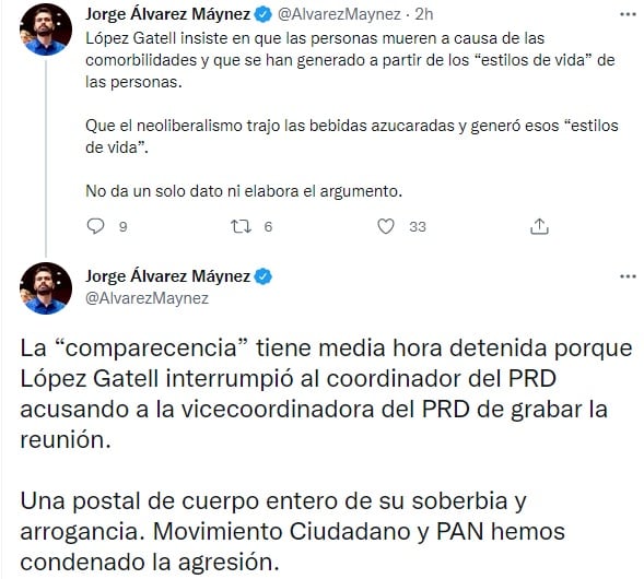 Jorge Álvarez Máyez, tuit