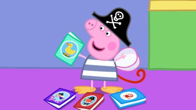 Peppa Pig se disfraza de su personaje de libro favorito por el Día Nacional del Libro
