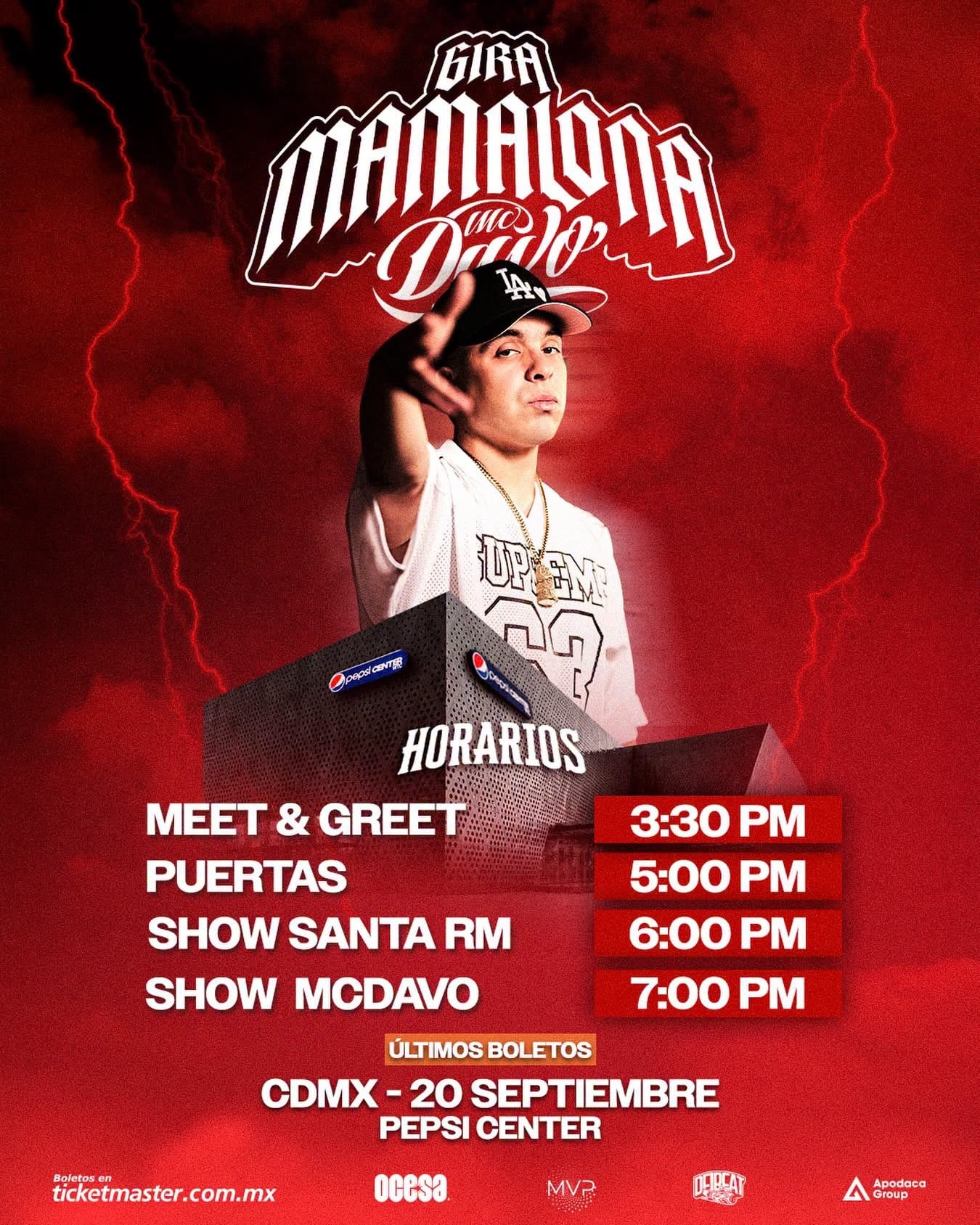 MC Davo Pepsi Center horario