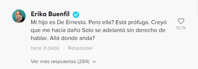 Comentario de Erika Buenfil
