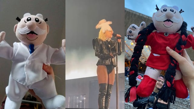 Peluches del Dr. Simi en conciertos.