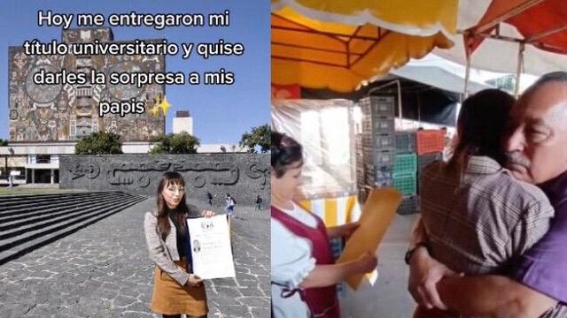 Presume su título universitario en el tianguis