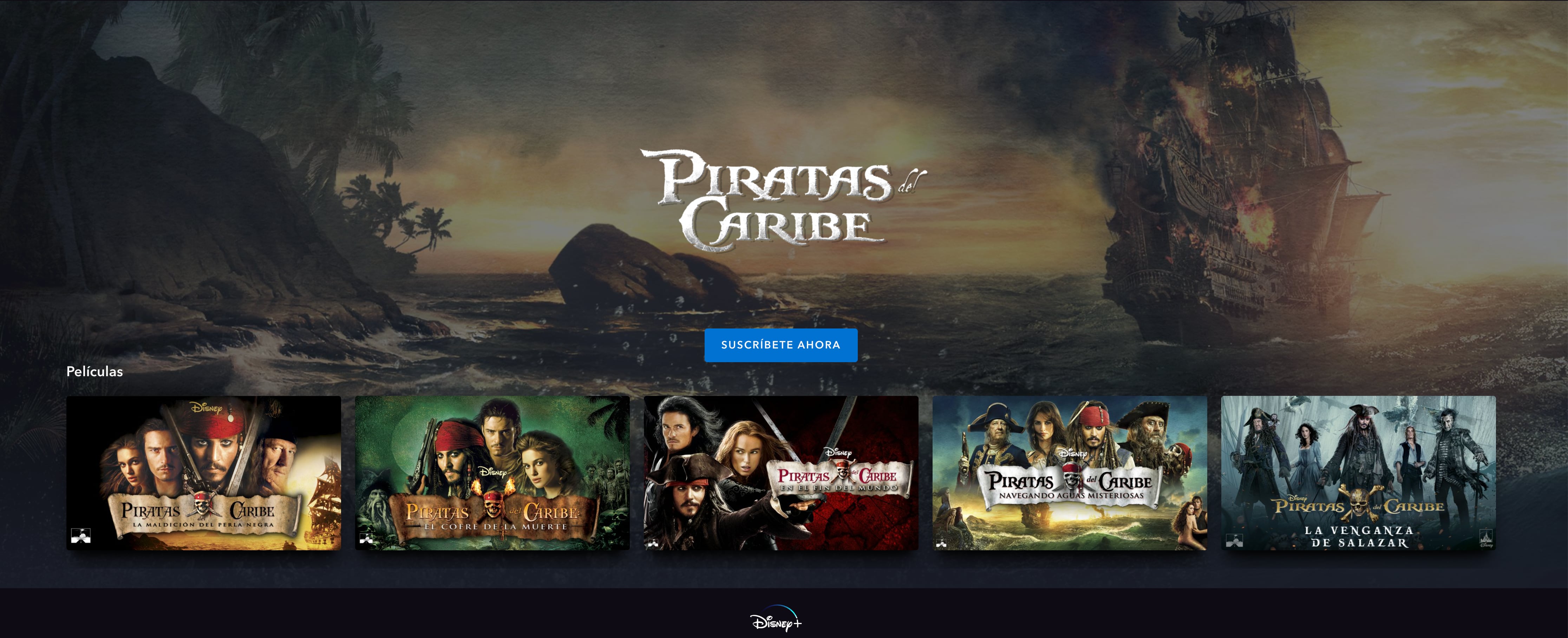 Piratas del Caribe en Disney+