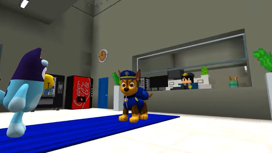 Bluey y Chase de Paw Patrol